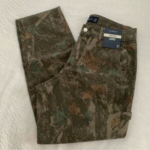 Men’s 31” x 32” ABERCROMBIE Athletic Loose Workwear Pants Brown Camo Realtree